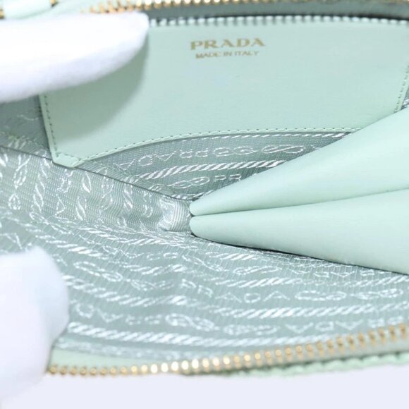 PRADA Chain Hand Bag Leather Green Auth 106436AV - Picture 10 of 15